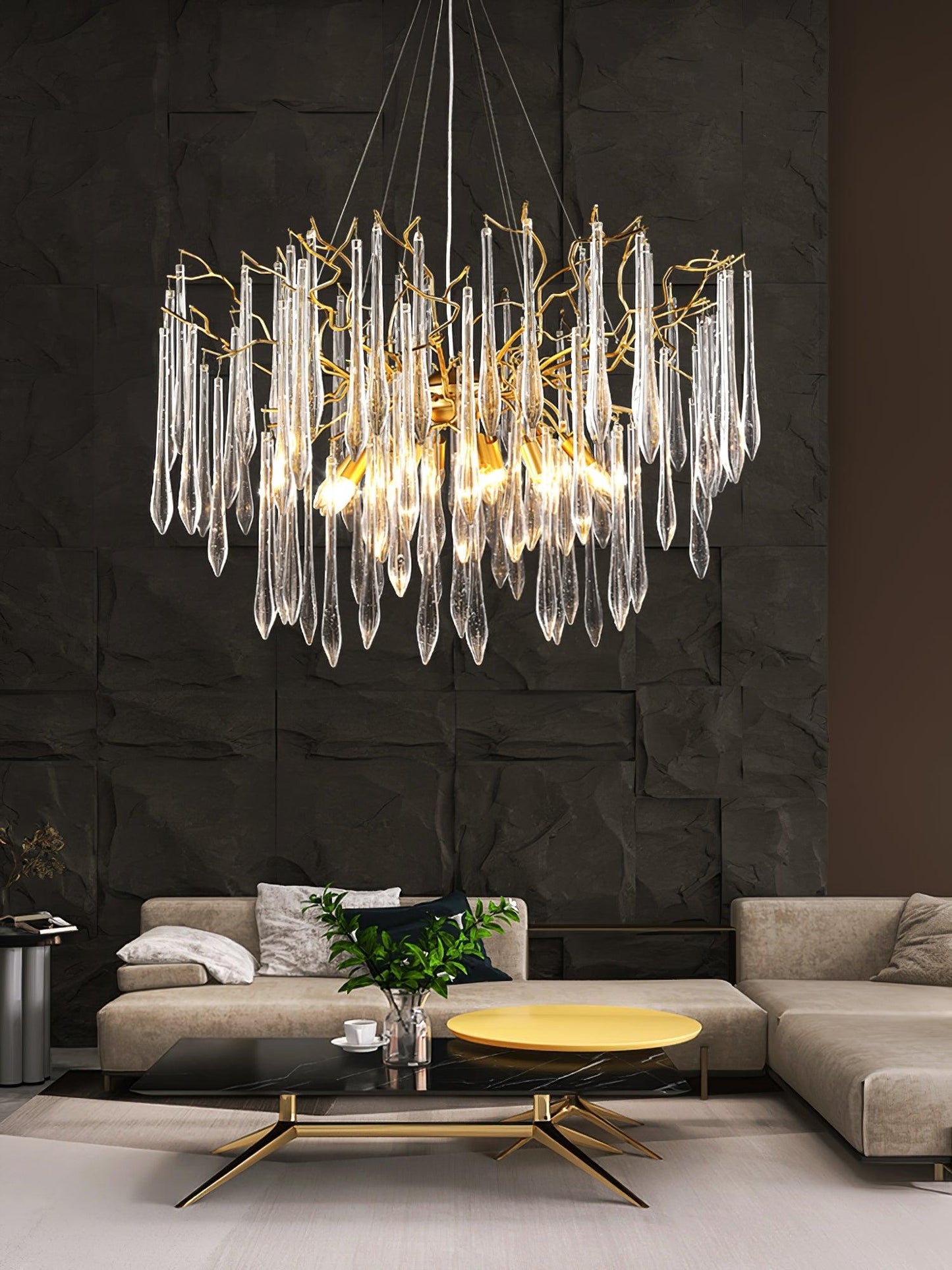 Aqua Funnel Chandelier - Elegant Lighting with Adjustable Height & Uni