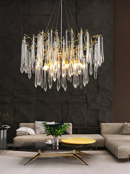 Aqua Funnel Chandelier - Elegant Lighting with Adjustable Height & Uni