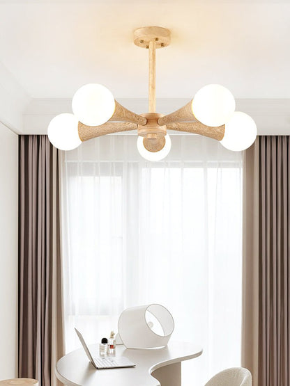 Arbor Travertine Chandelier - Elegant Design with Adjustable Height
