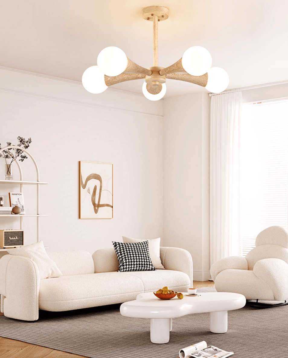 Arbor Travertine Chandelier - Elegant Design with Adjustable Height