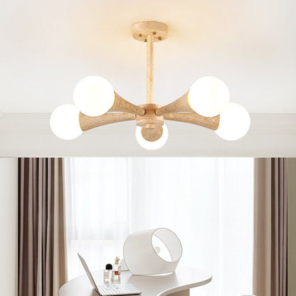 Arbor Travertine Chandelier - Elegant Design with Adjustable Height