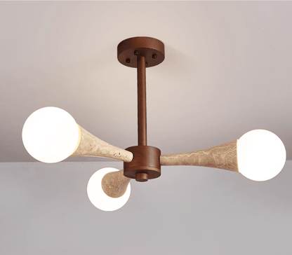 Arbor Travertine Chandelier - Elegant Design with Adjustable Height