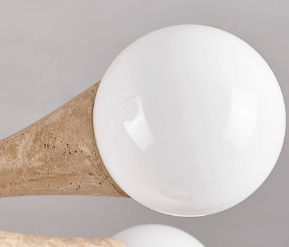Arbor Travertine Chandelier - Elegant Design with Adjustable Height