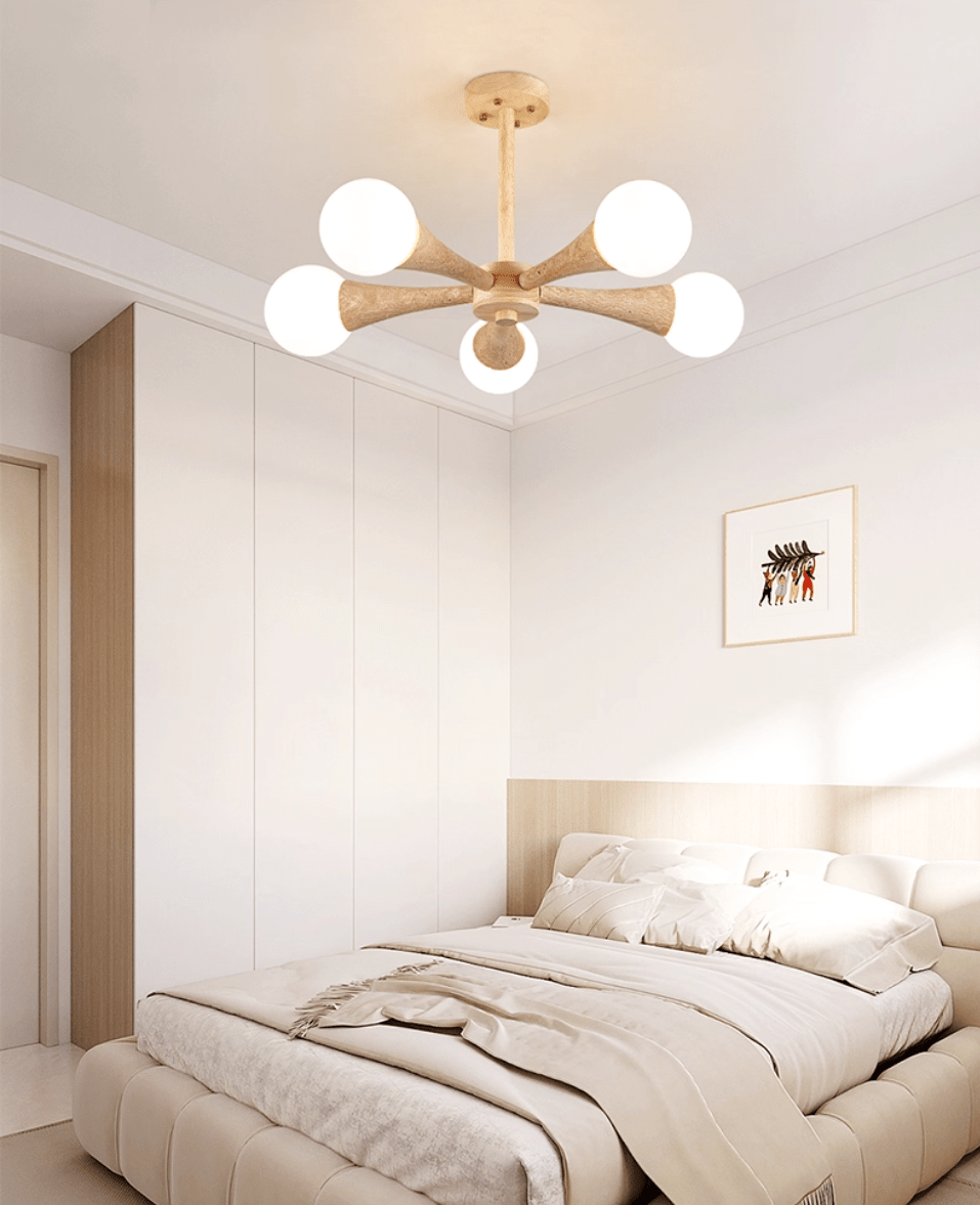 Arbor Travertine Chandelier - Elegant Design with Adjustable Height
