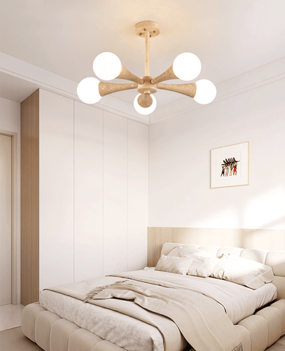 Arbor Travertine Chandelier - Elegant Design with Adjustable Height