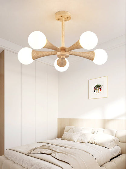 Arbor Travertine Chandelier - Elegant Design with Adjustable Height