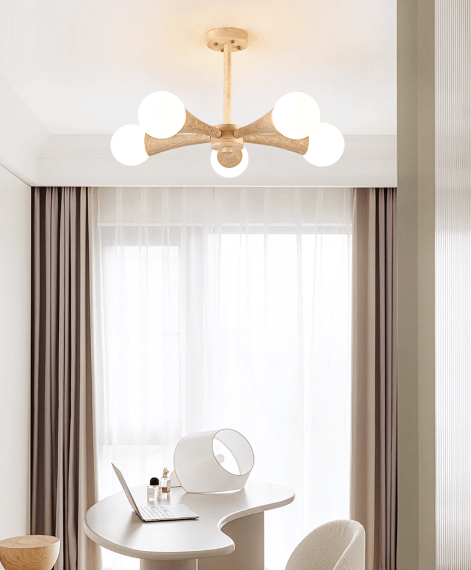 Arbor Travertine Chandelier - Elegant Design with Adjustable Height