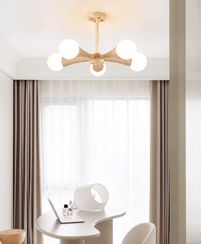 Arbor Travertine Chandelier - Elegant Design with Adjustable Height