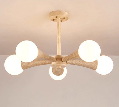 Arbor Travertine Chandelier - Elegant Design with Adjustable Height