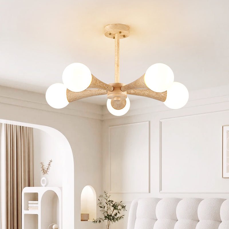Arbor Travertine Chandelier - Elegant Design with Adjustable Height