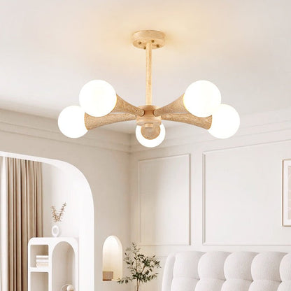 Arbor Travertine Chandelier - Elegant Design with Adjustable Height
