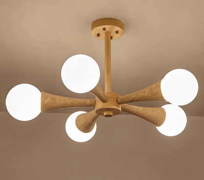 Arbor Travertine Chandelier - Elegant Design with Adjustable Height