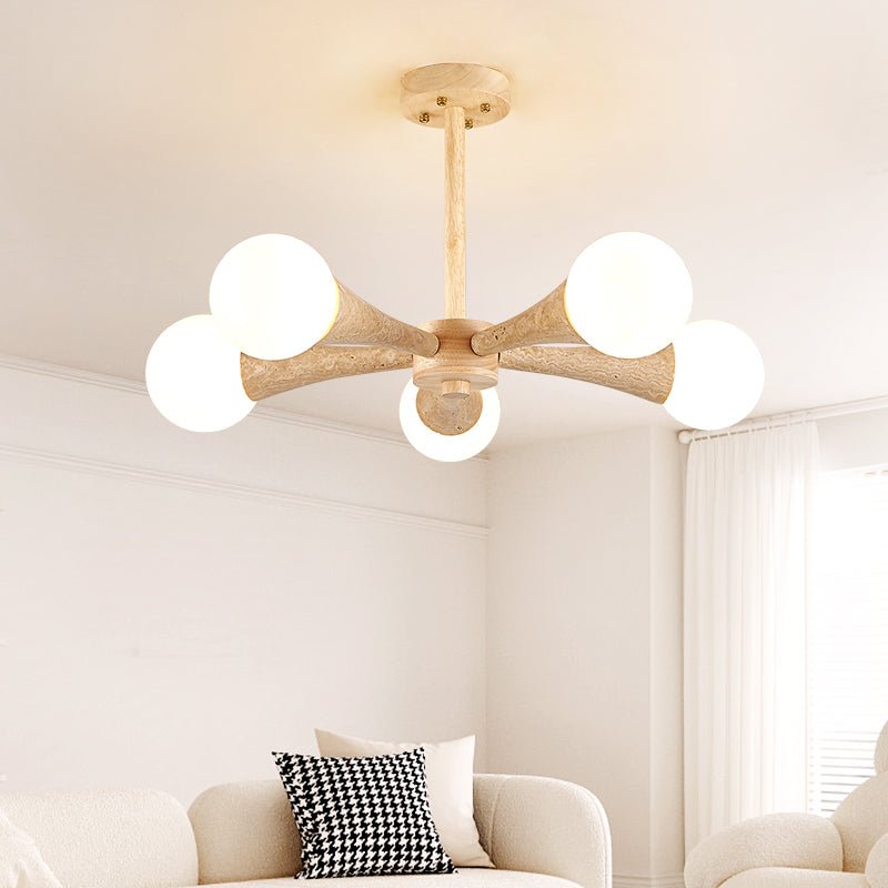 Arbor Travertine Chandelier - Elegant Design with Adjustable Height