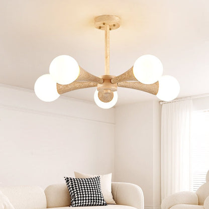 Arbor Travertine Chandelier - Elegant Design with Adjustable Height