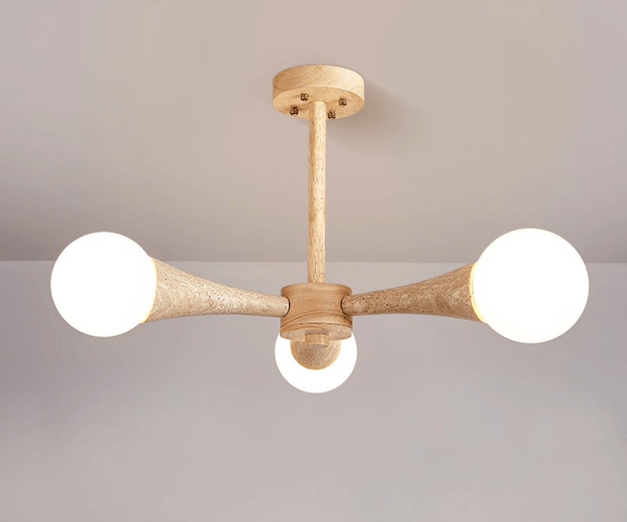 Arbor Travertine Chandelier - Elegant Design with Adjustable Height