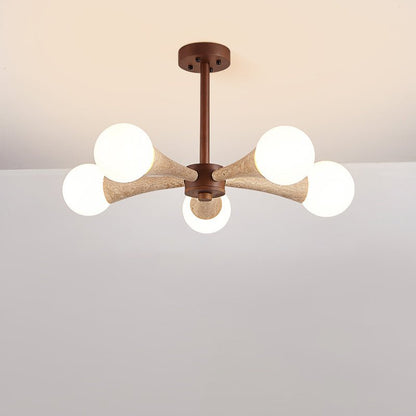 Arbor Travertine Chandelier - Elegant Design with Adjustable Height