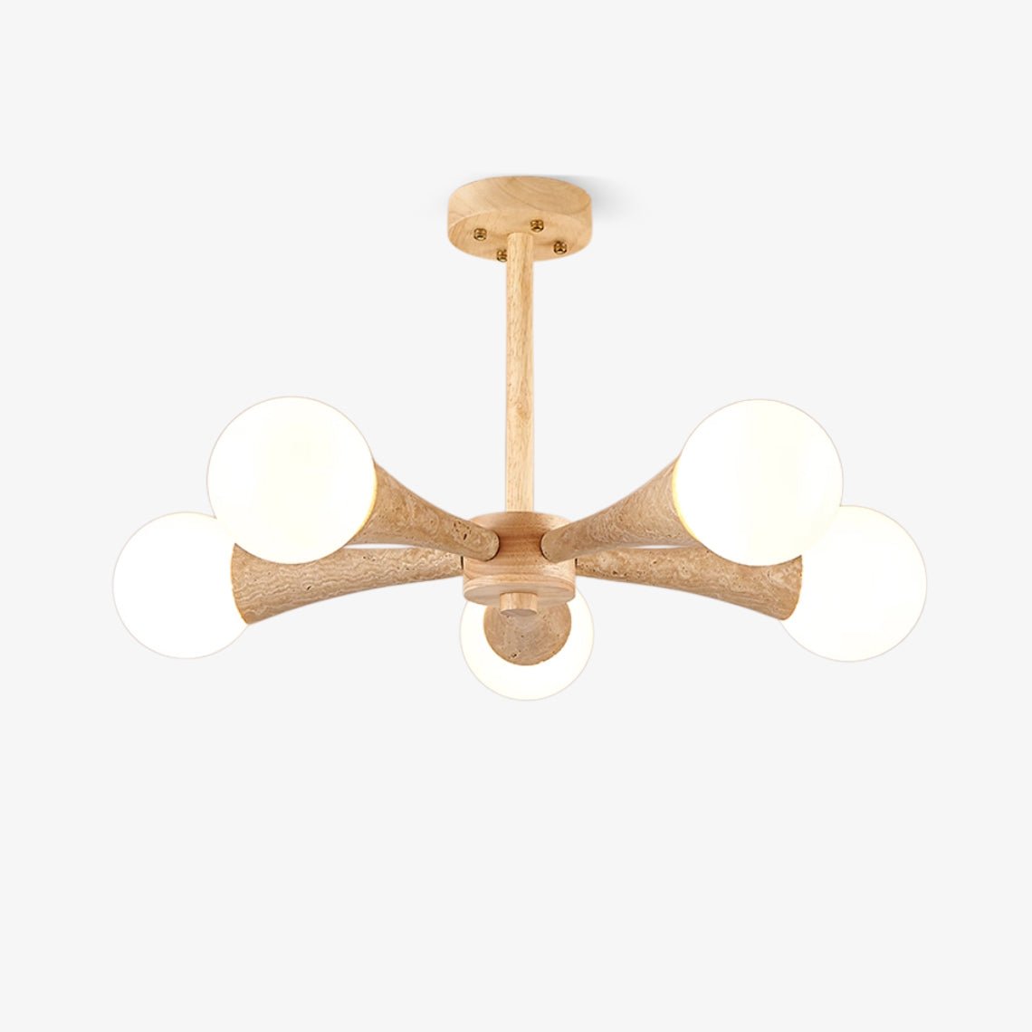 Arbor Travertine Chandelier - Elegant Design with Adjustable Height