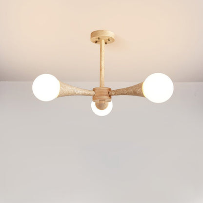 Arbor Travertine Chandelier - Elegant Design with Adjustable Height