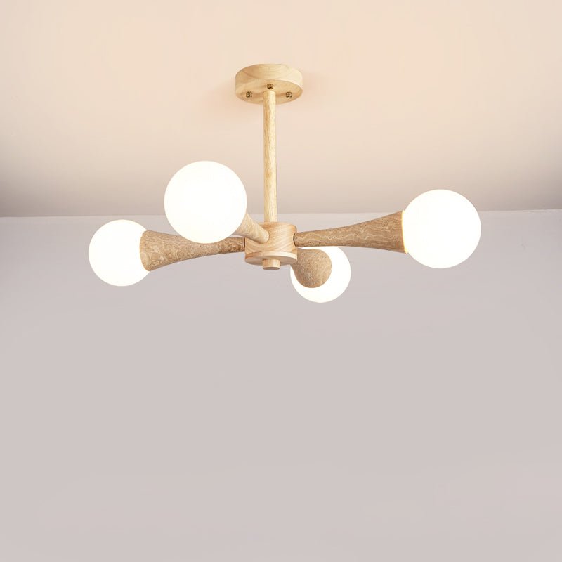 Arbor Travertine Chandelier - Elegant Design with Adjustable Height