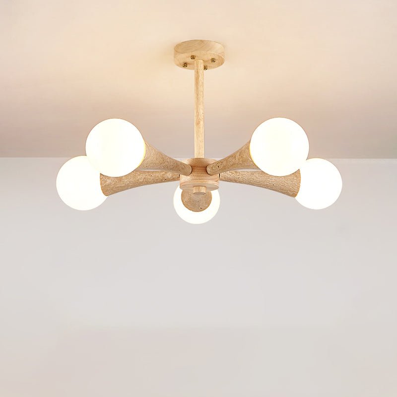Arbor Travertine Chandelier - Elegant Design with Adjustable Height
