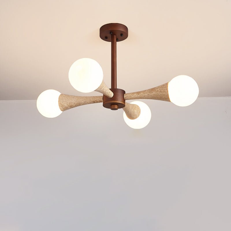 Arbor Travertine Chandelier - Elegant Design with Adjustable Height