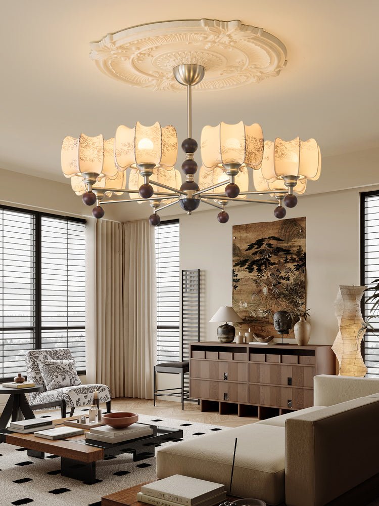 Arboris Floral Chandelier - Elegant Design with Adjustable Height & LE