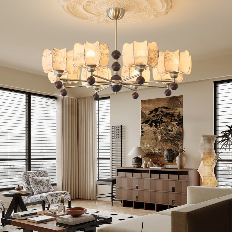 Arboris Floral Chandelier - Elegant Design with Adjustable Height & LE