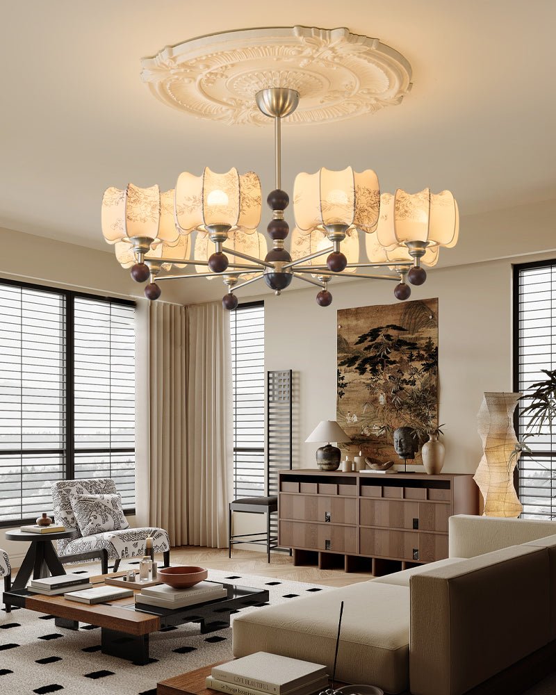Arboris Floral Chandelier - Elegant Design with Adjustable Height & LE