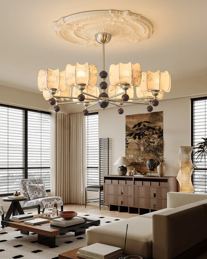 Arboris Floral Chandelier - Elegant Design with Adjustable Height & LE