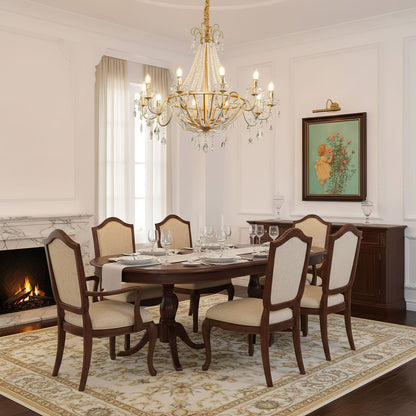 Arcadia Gold Chandelier - Elegant Design with Adjustable Height & LED