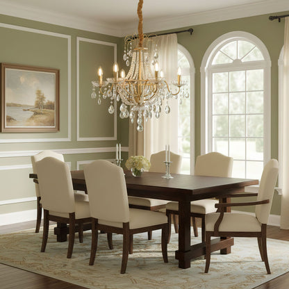 Arcadia Gold Chandelier - Elegant Design with Adjustable Height & LED