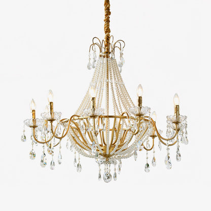 Arcadia Gold Chandelier - Elegant Design with Adjustable Height & LED
