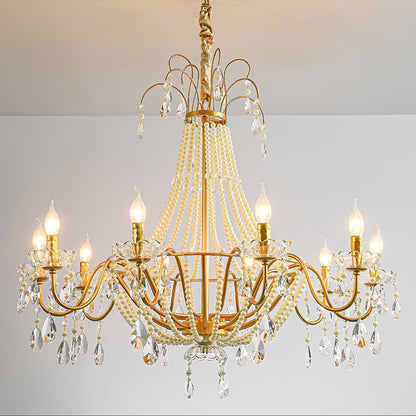 Arcadia Gold Chandelier - Elegant Design with Adjustable Height & LED