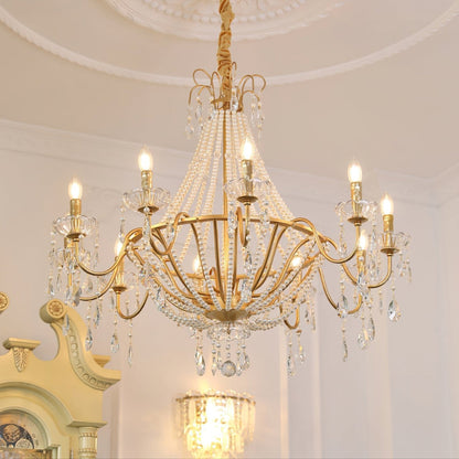 Arcadia Gold Chandelier - Elegant Design with Adjustable Height & LED