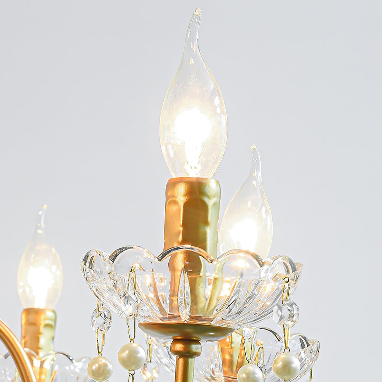 Arcadia Gold Chandelier - Elegant Design with Adjustable Height & LED
