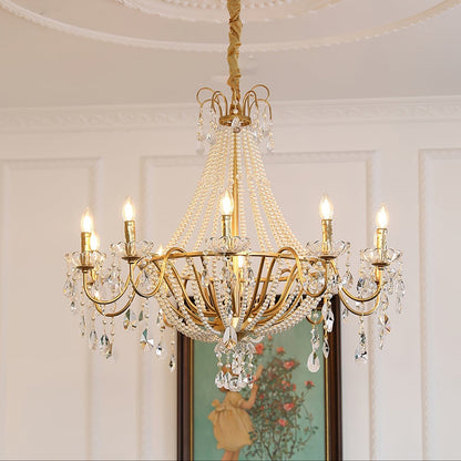 Arcadia Gold Chandelier - Elegant Design with Adjustable Height & LED