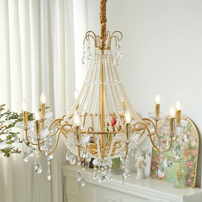 Arcadia Gold Chandelier - Elegant Design with Adjustable Height & LED