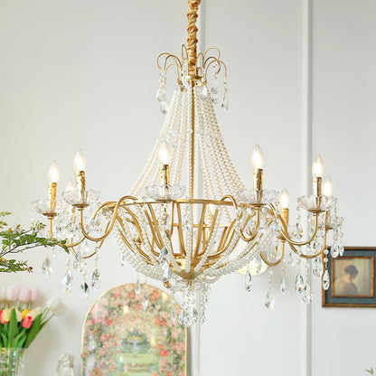 Arcadia Gold Chandelier - Elegant Design with Adjustable Height & LED