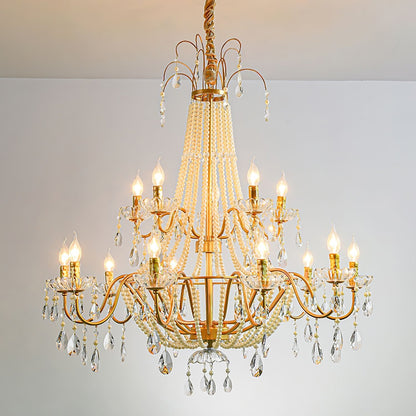 Arcadia Gold Chandelier - Elegant Design with Adjustable Height & LED