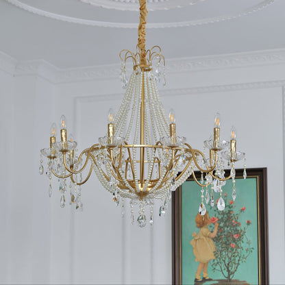 Arcadia Gold Chandelier - Elegant Design with Adjustable Height & LED