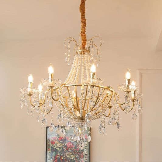 Arcadia Gold Chandelier - Elegant Design with Adjustable Height & LED