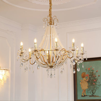Arcadia Gold Chandelier - Elegant Design with Adjustable Height & LED