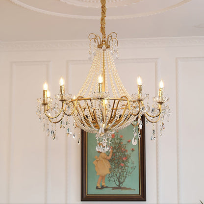 Arcadia Gold Chandelier - Elegant Design with Adjustable Height & LED