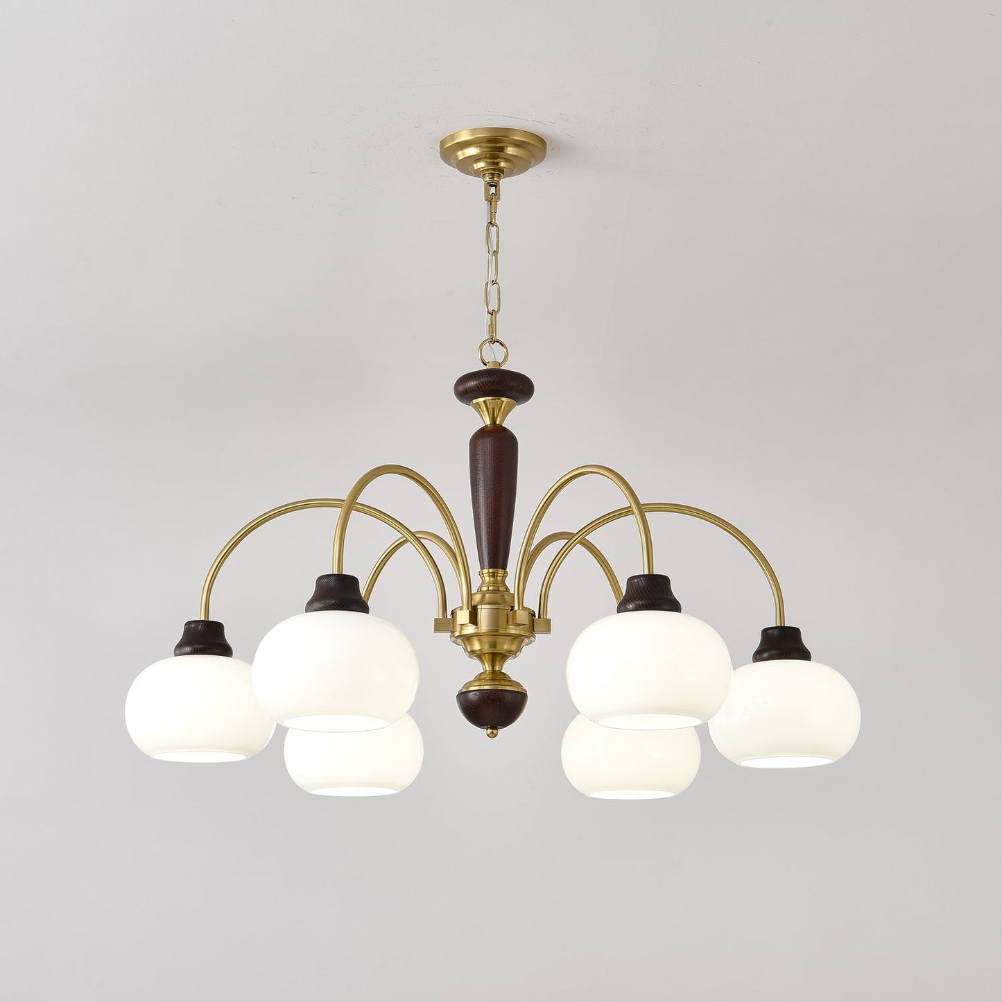 Arched Globe Chandelier - Elegant Design with Adjustable Height & LED