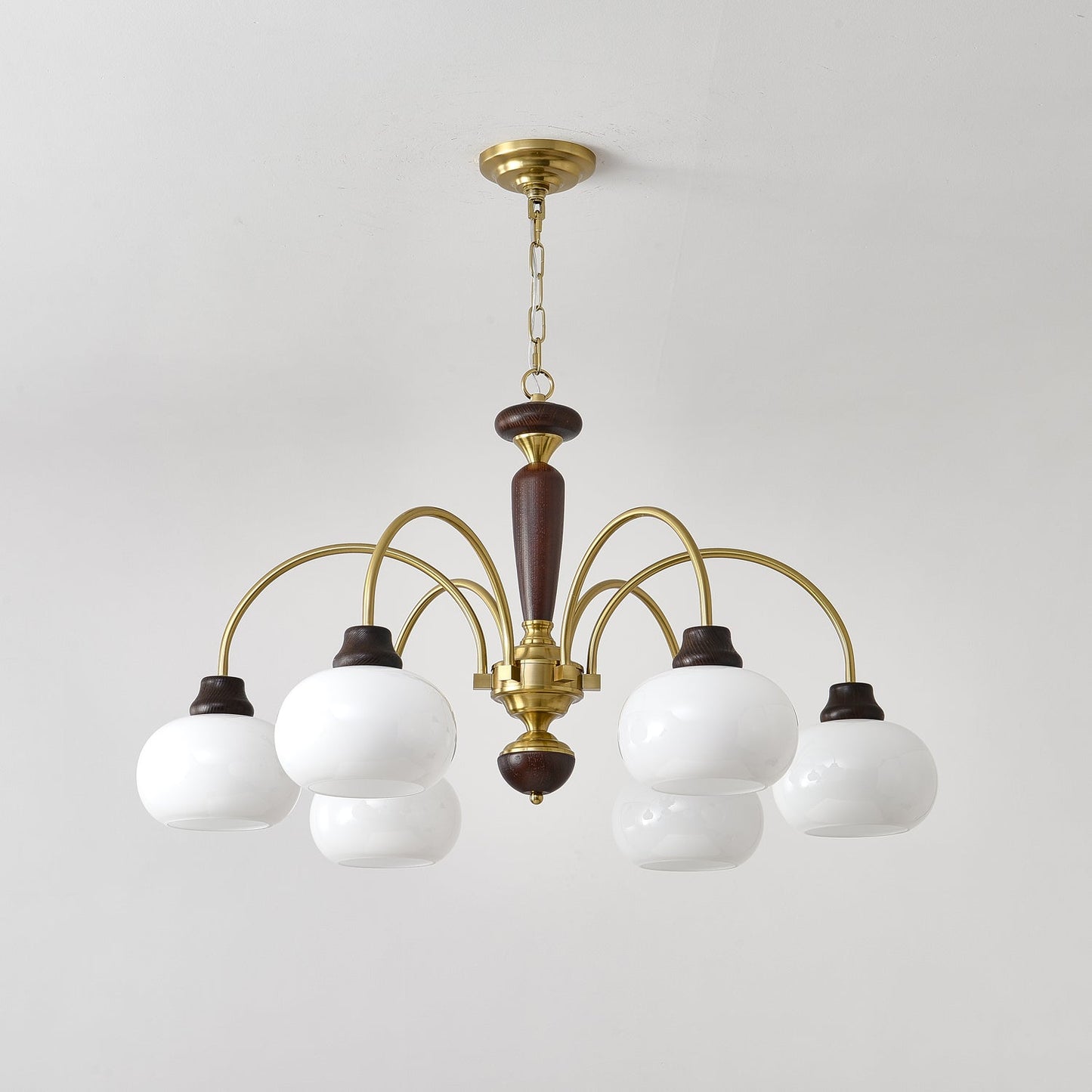 Arched Globe Chandelier - Elegant Design with Adjustable Height & LED