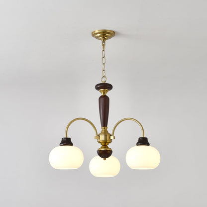 Arched Globe Chandelier - Elegant Design with Adjustable Height & LED