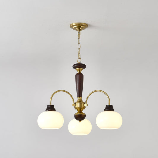 Arched Globe Chandelier - Elegant Design with Adjustable Height & LED