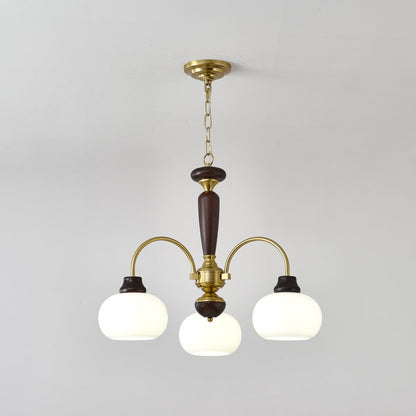 Arched Globe Chandelier - Elegant Design with Adjustable Height & LED