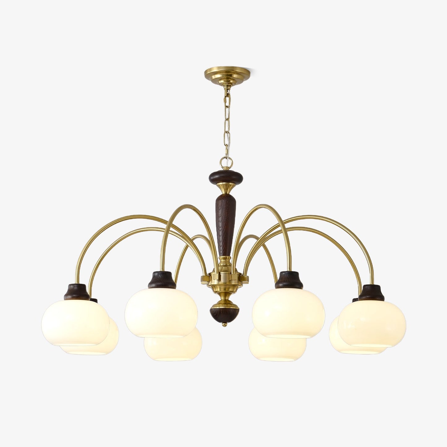 Arched Globe Chandelier - Elegant Design with Adjustable Height & LED