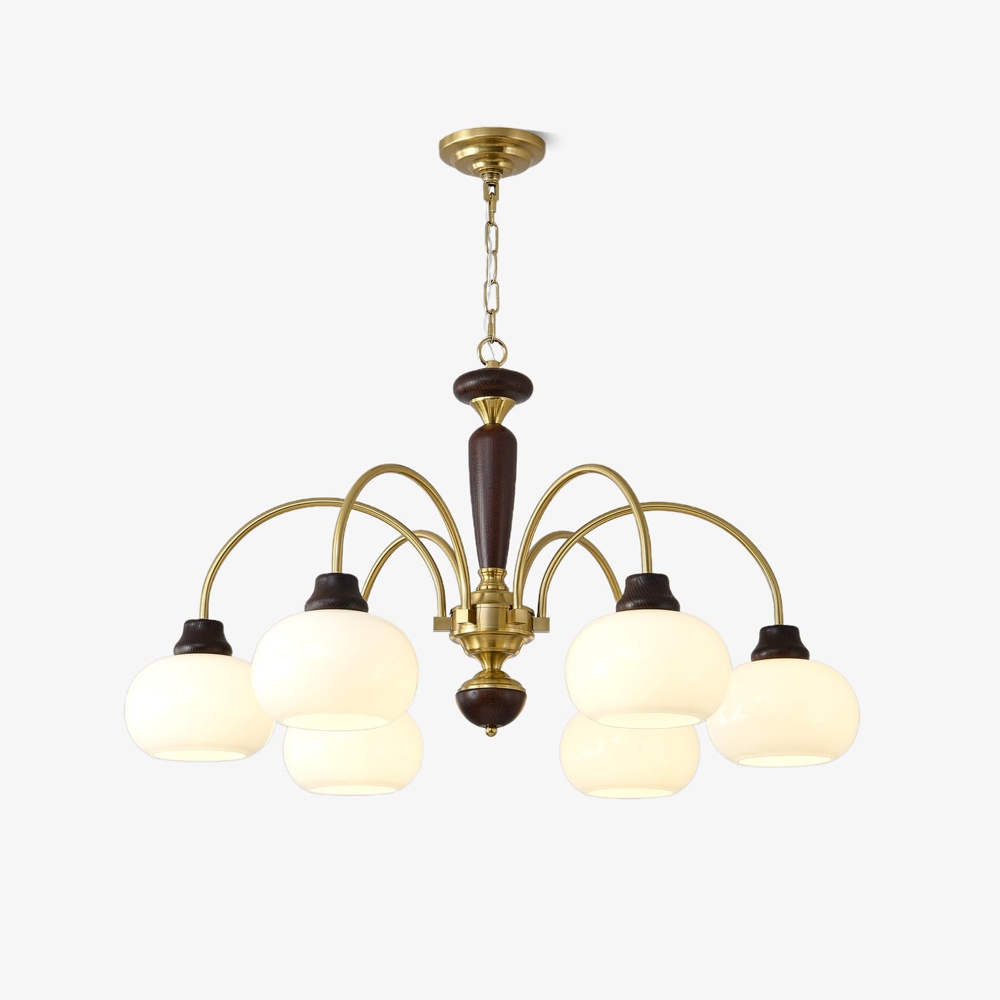 Arched Globe Chandelier - Elegant Design with Adjustable Height & LED